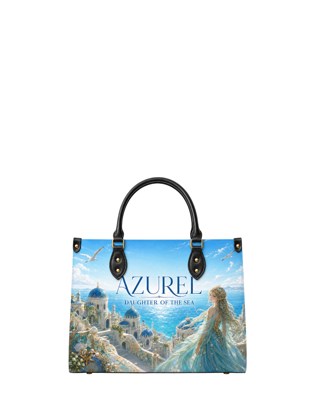 "Azurel" Daughter of the Sea Leather Handbag