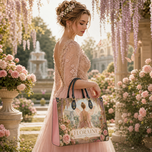 "Floraine" Where the Roses Never Wilt Leather Handbag