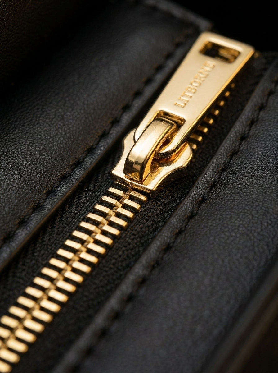 "Some Books Read You Back" Forbidden Library Leather Handbag - 03-gold-zipper