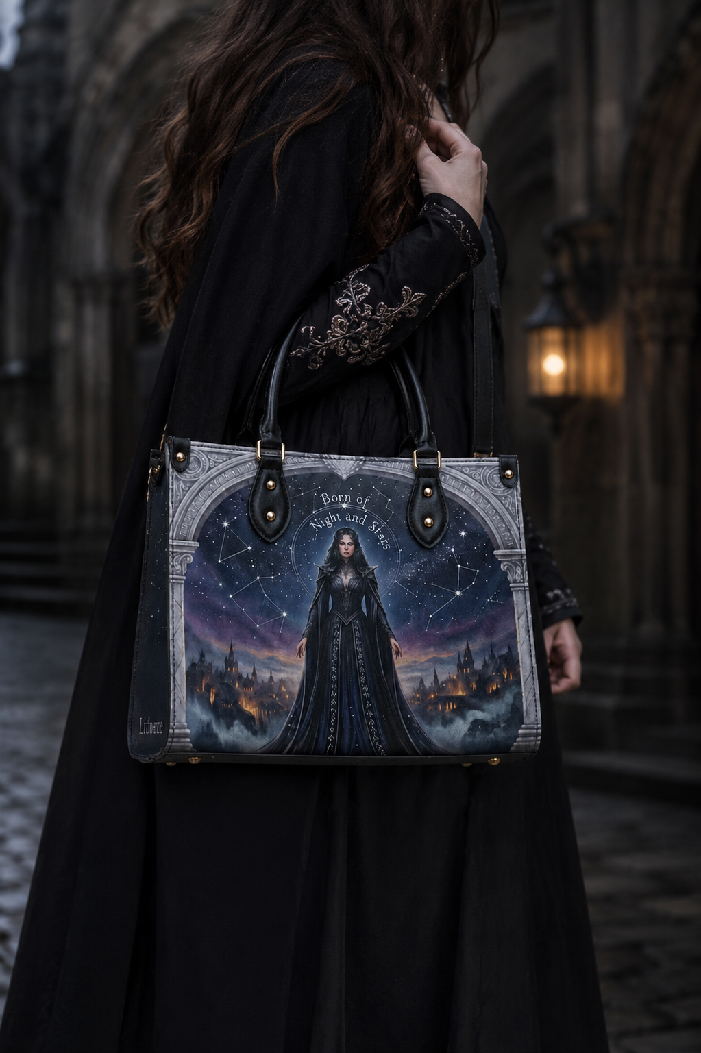 "Crowned in Constellations" Star Queen Leather Handbag - 05-mk3