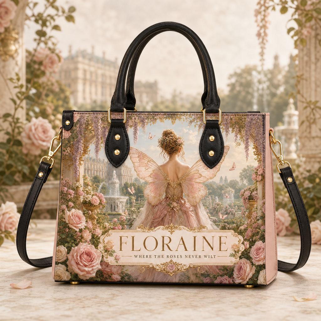 "Floraine" Where the Roses Never Wilt Leather Handbag
