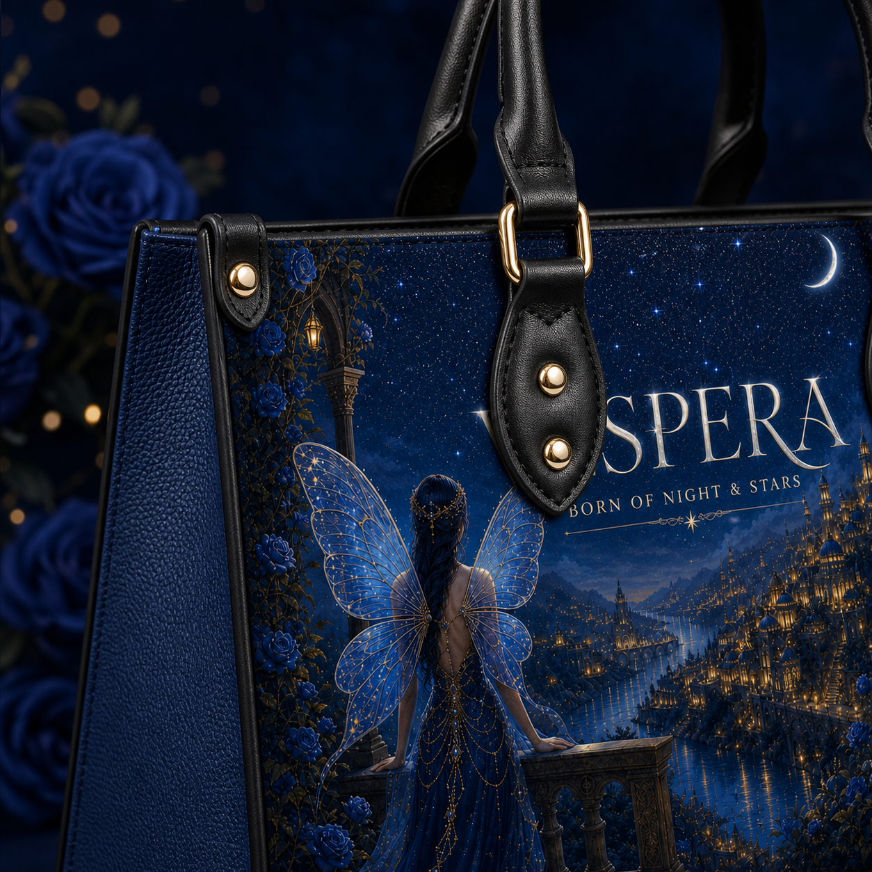 "Vespera" Born of Night & Stars Leather Handbag