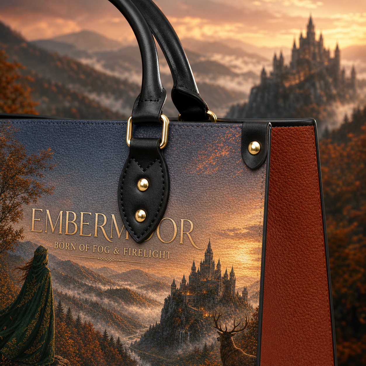 "Embermoor" Born of Fog & Firelight Leather Handbag