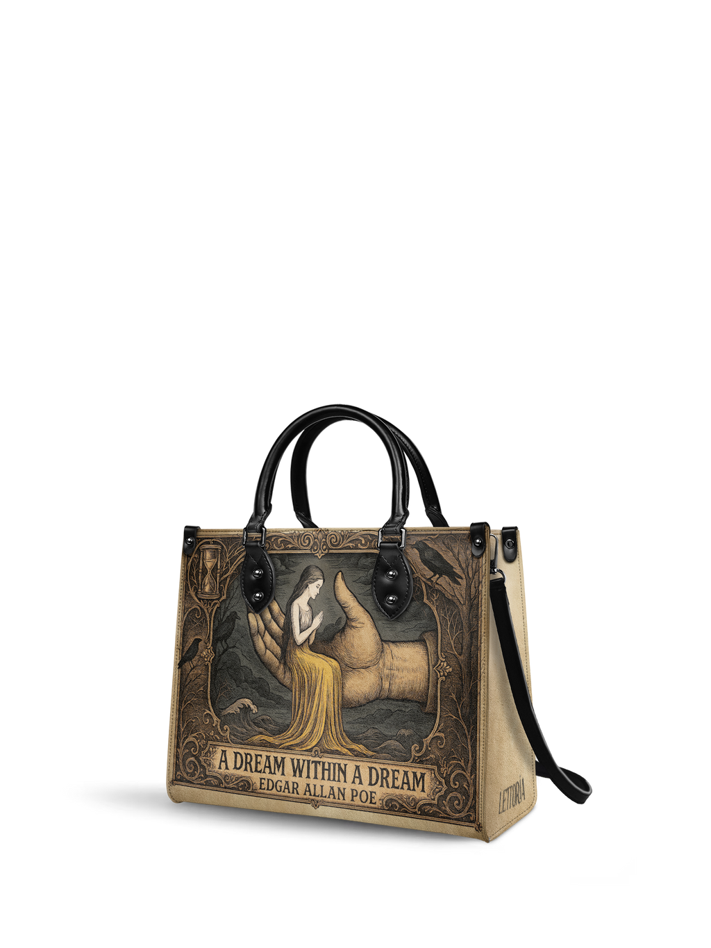 "A Dream Within A Dream" - Black Interior - Leather Handbag