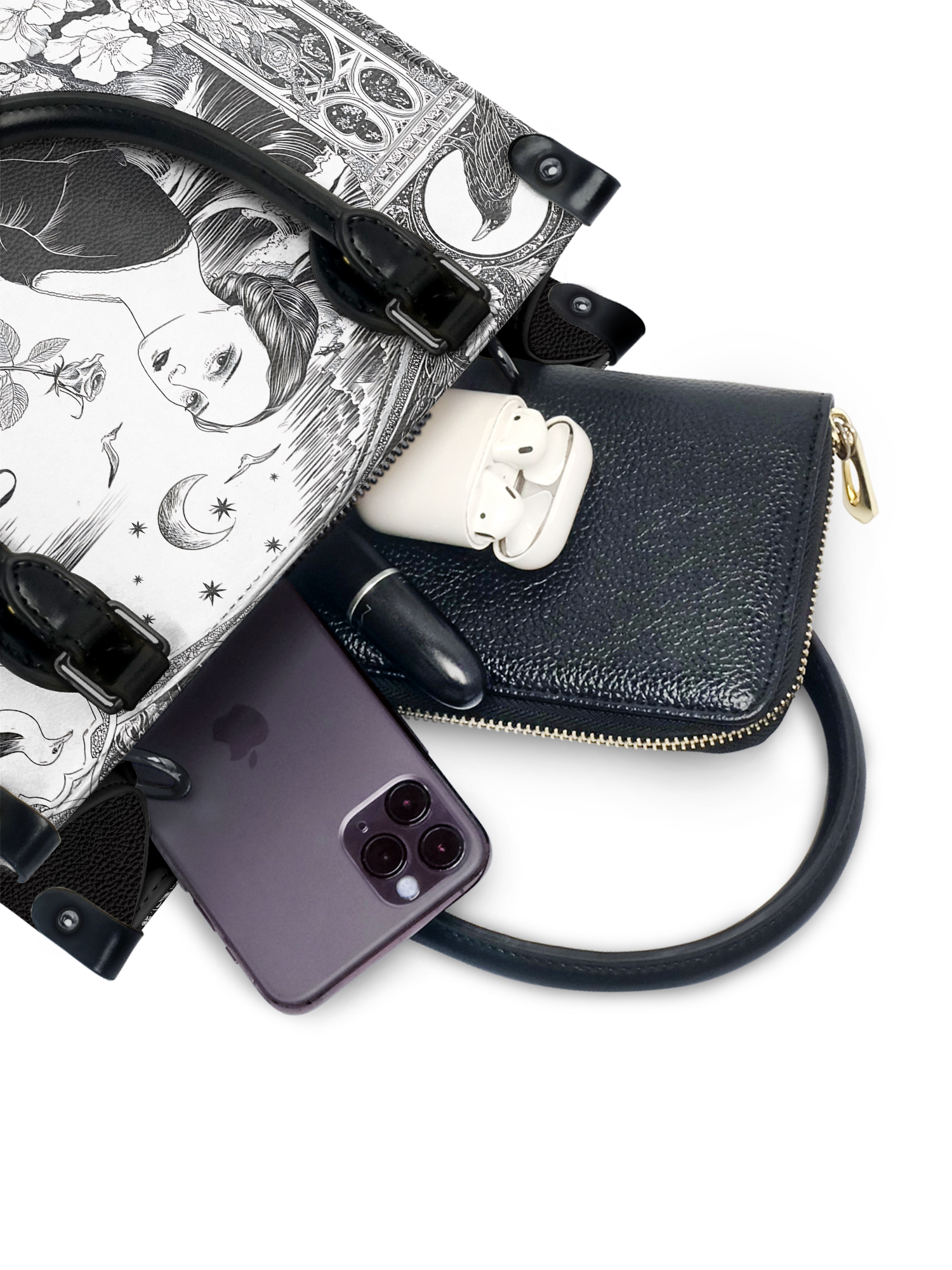"Annabel Lee" - Black Interior - Small Leather Handbag