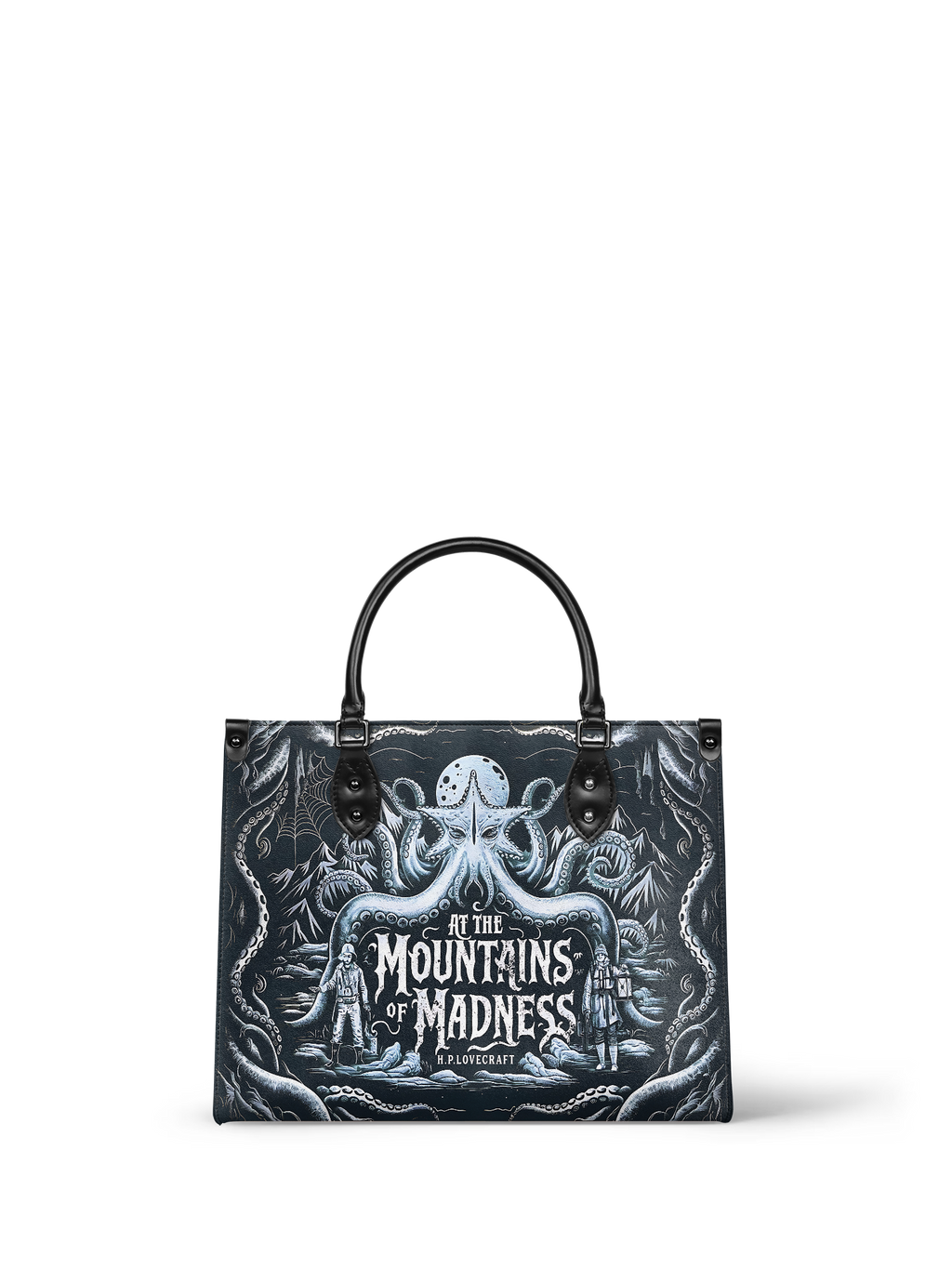"At The Mountains Of Madness" - Black Interior - Leather Handbag
