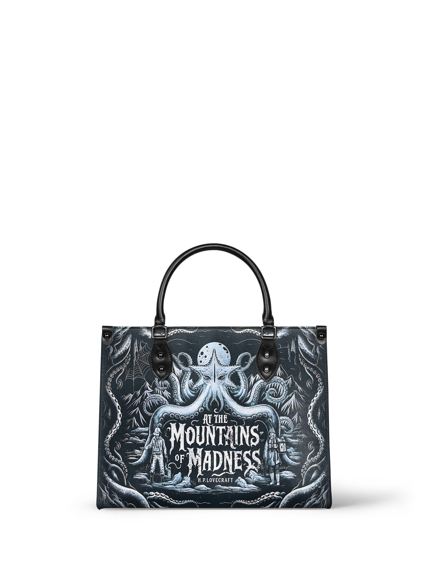 "At The Mountains Of Madness" - Black Interior - Leather Handbag