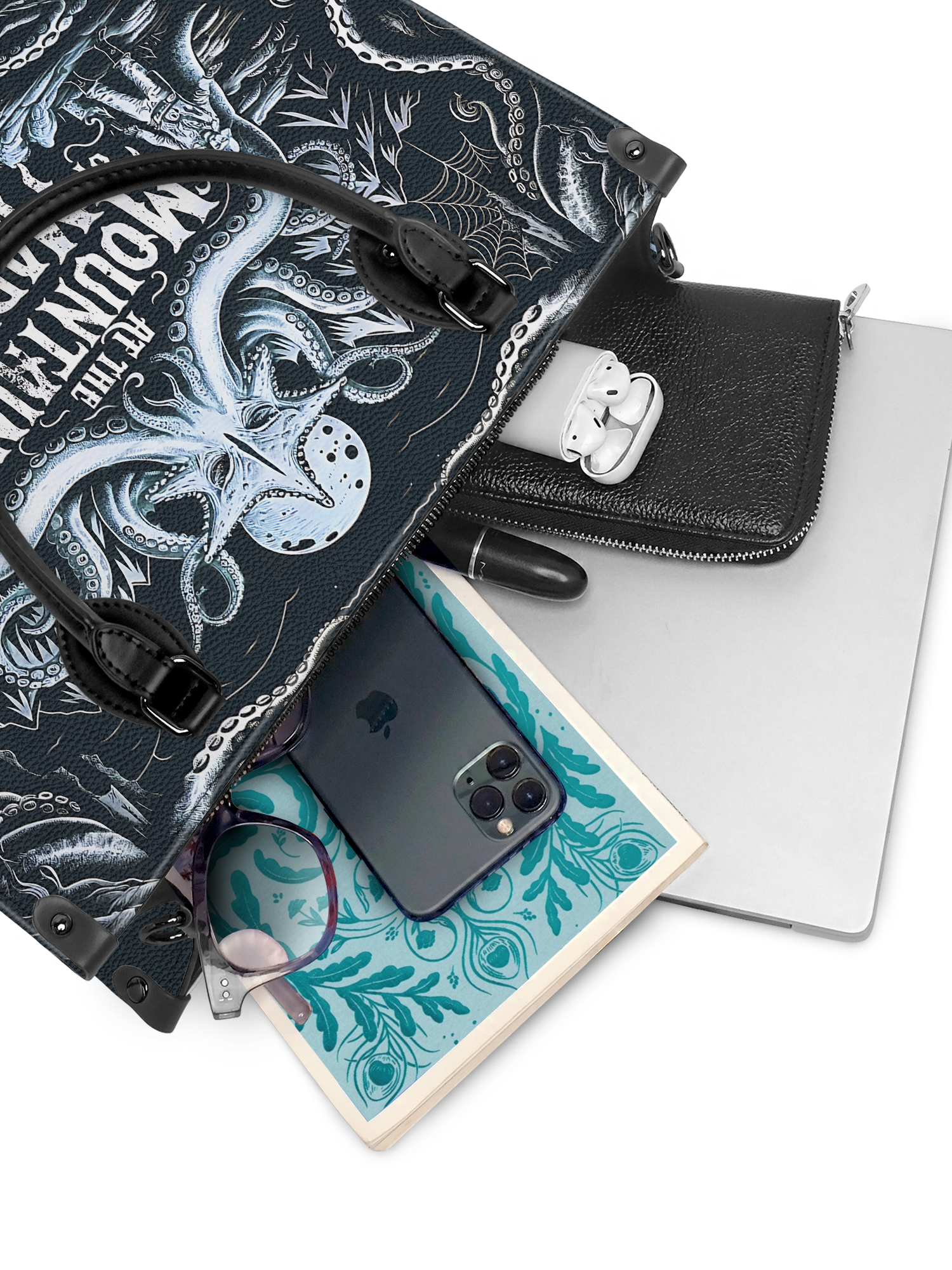 "At The Mountains Of Madness" - Black Interior - Leather Handbag