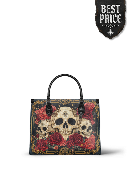 "Bloodrose" - Black Interior - Leather Handbag