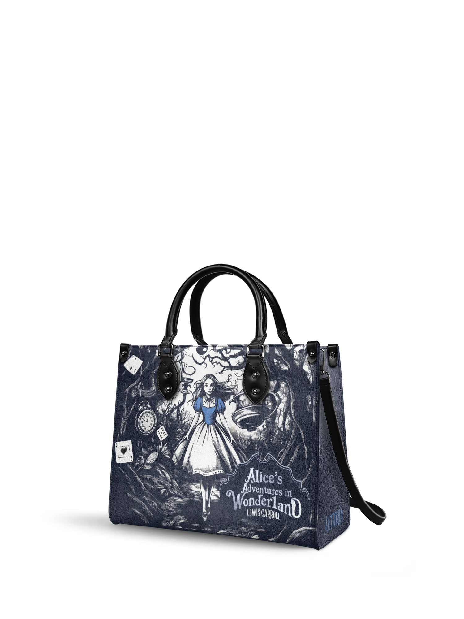 "Down the Rabbit Hole" - Black Interior - Leather Handbag
