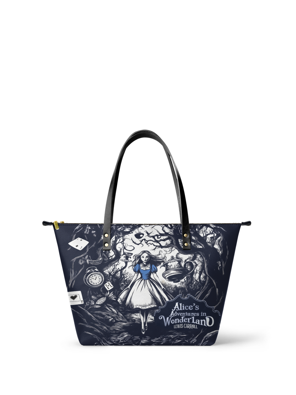 "Down the Rabbit Hole" Leather Tote Bag