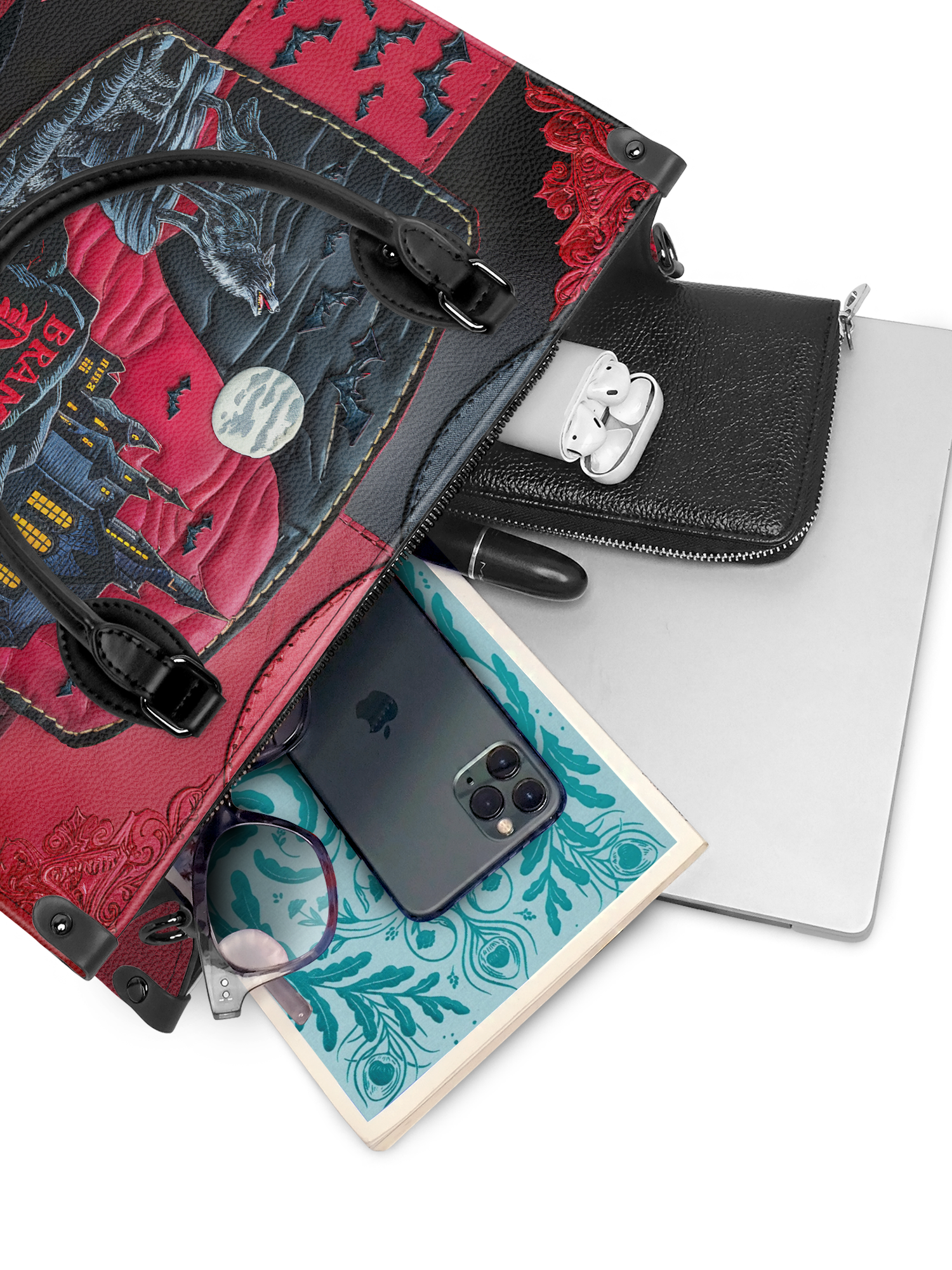 "Dracula's Guest" - Black Interior - Leather Handbag
