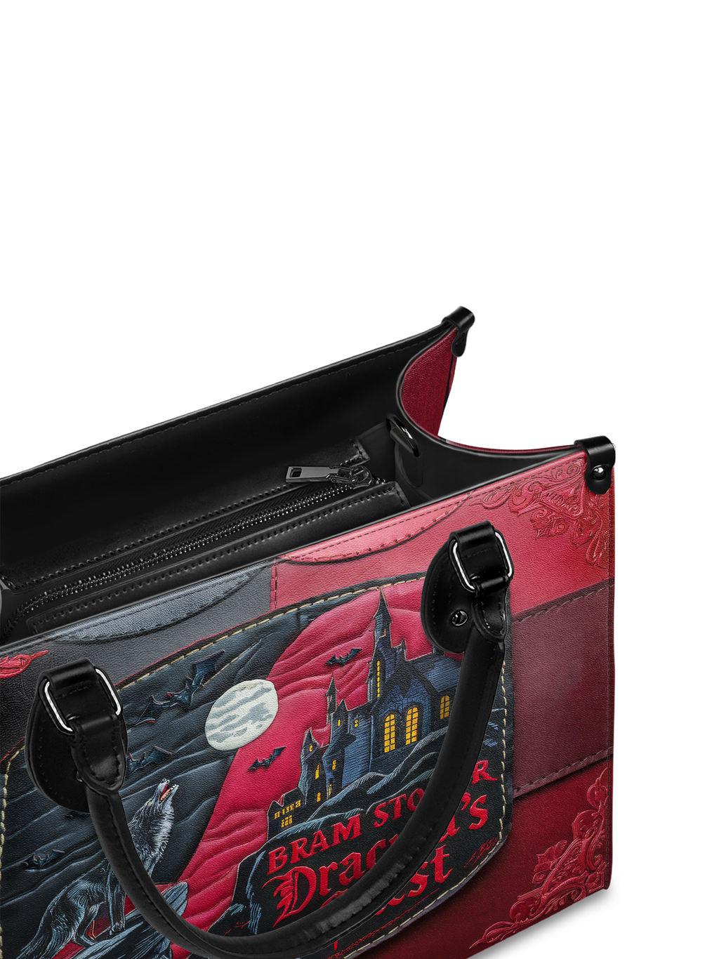 "Dracula's Guest" - Black Interior - Leather Handbag