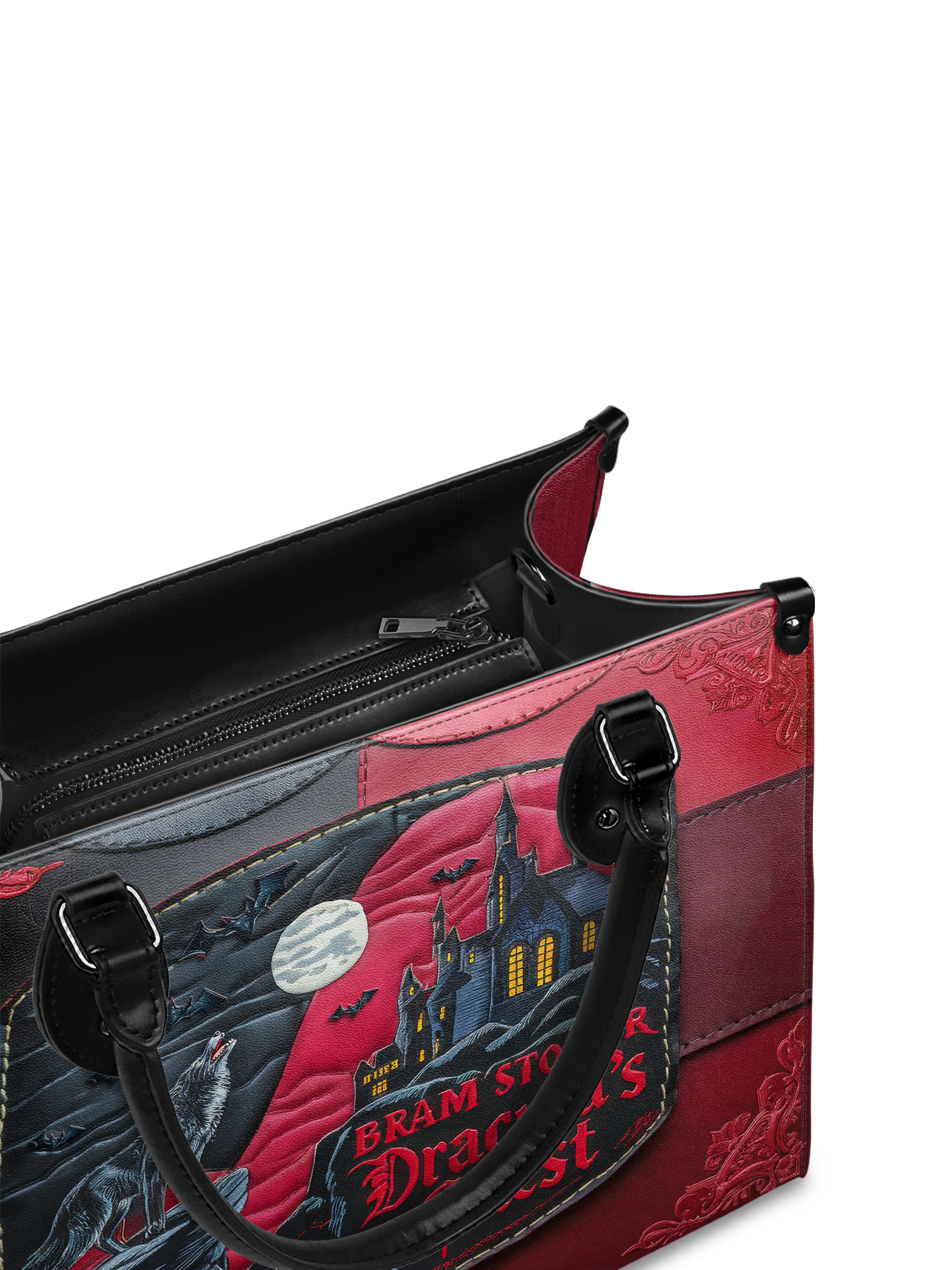 "Dracula's Guest" - Black Interior - Leather Handbag