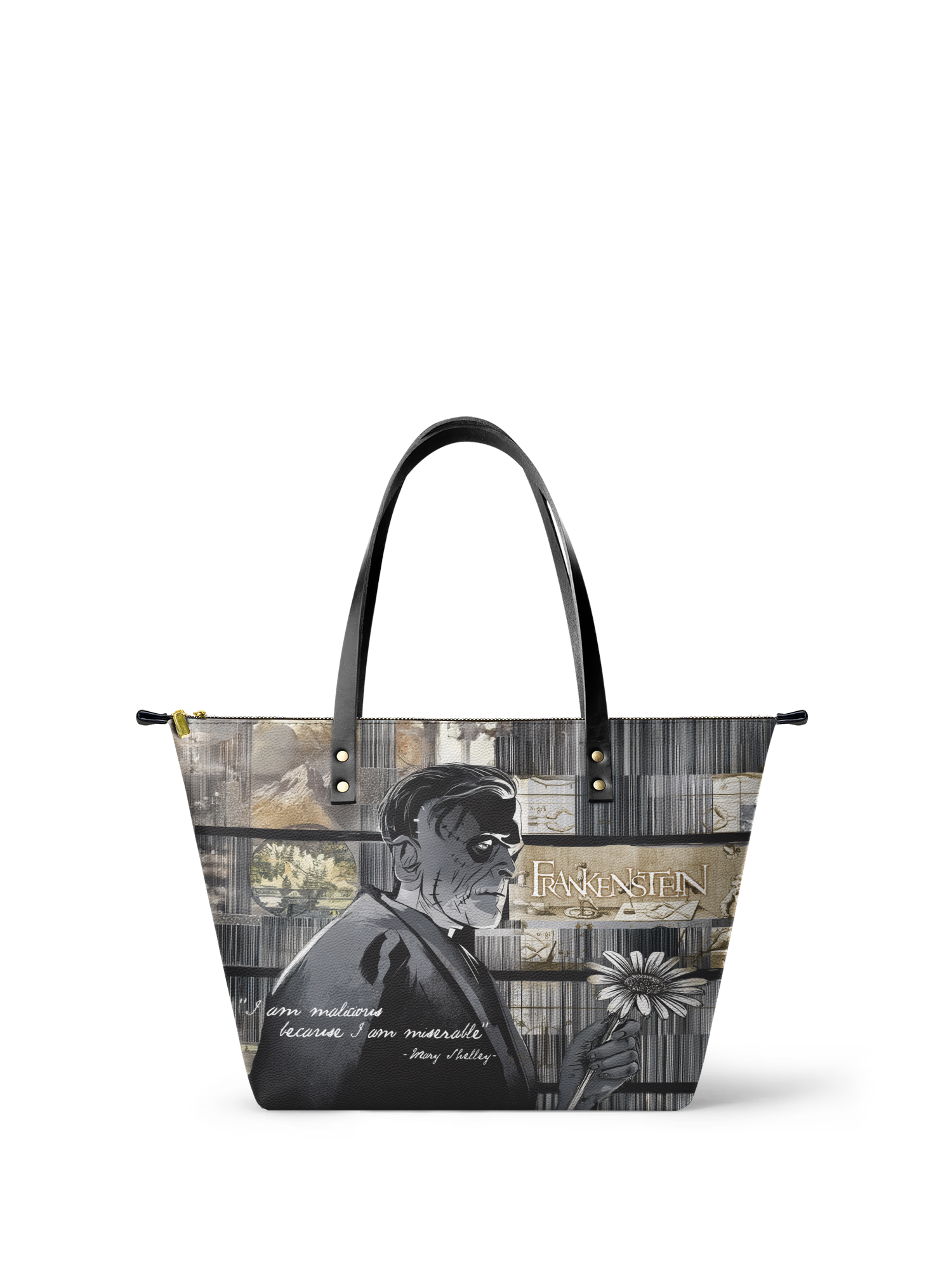 "Frankenstein" Ashes of Hope Leather Tote Bag