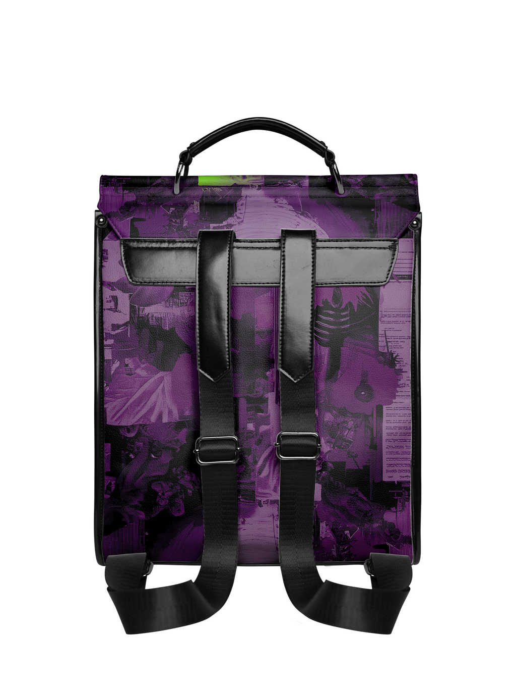 "Frankenstein" Lablight Violet Leather Backpack