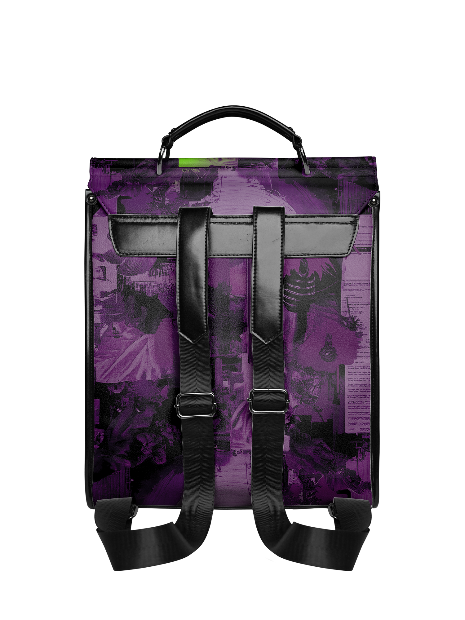 "Frankenstein" Lablight Violet Leather Backpack
