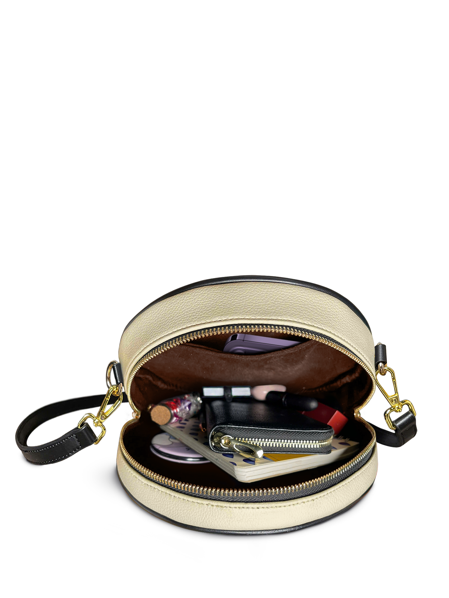 "Frankenstein" Old Parchment Circle Crossbody Bag