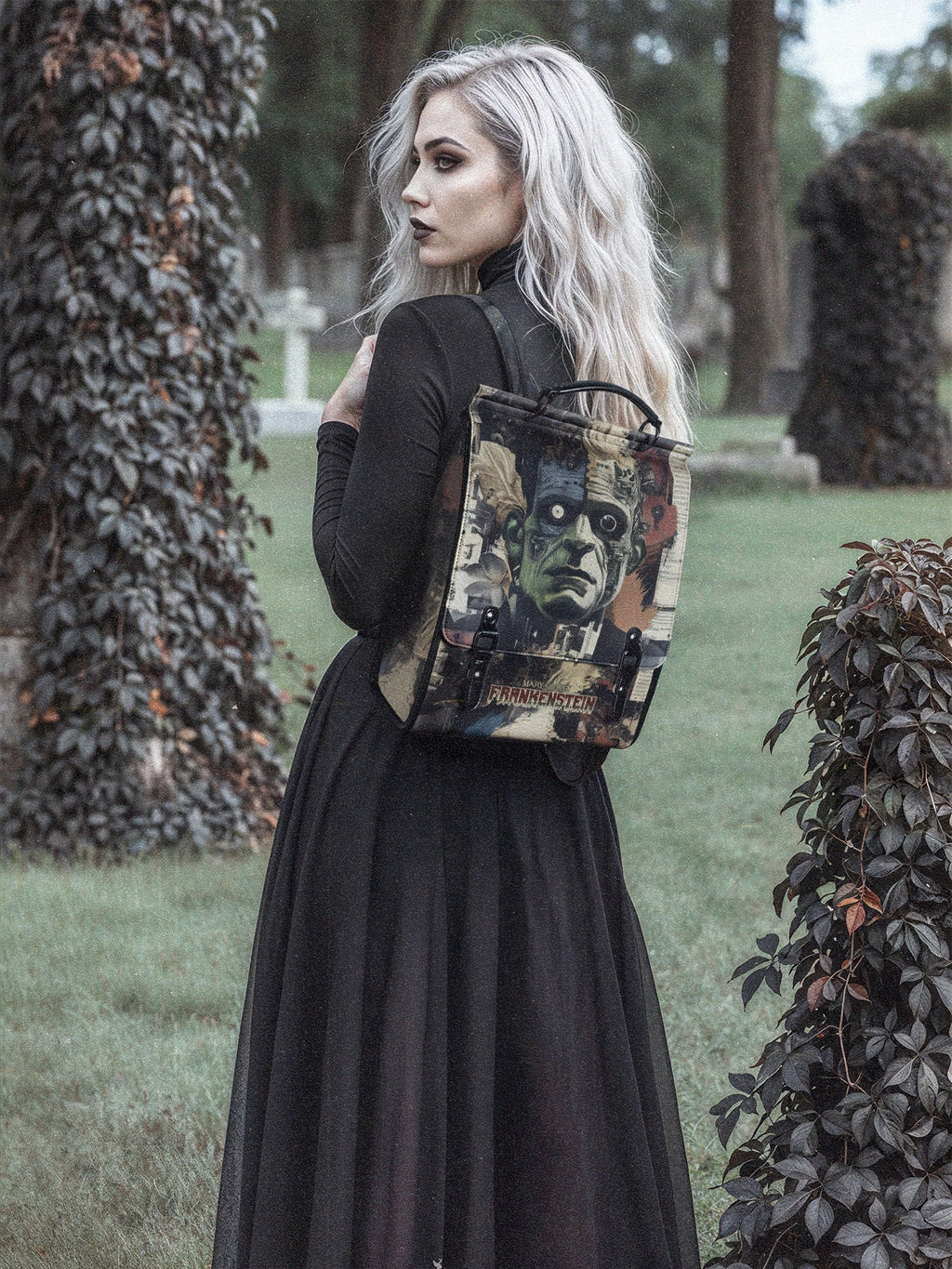 "Frankenstein" Old Parchment Leather Backpack