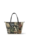 "Frankenstein" Old Parchment Leather Tote Bag