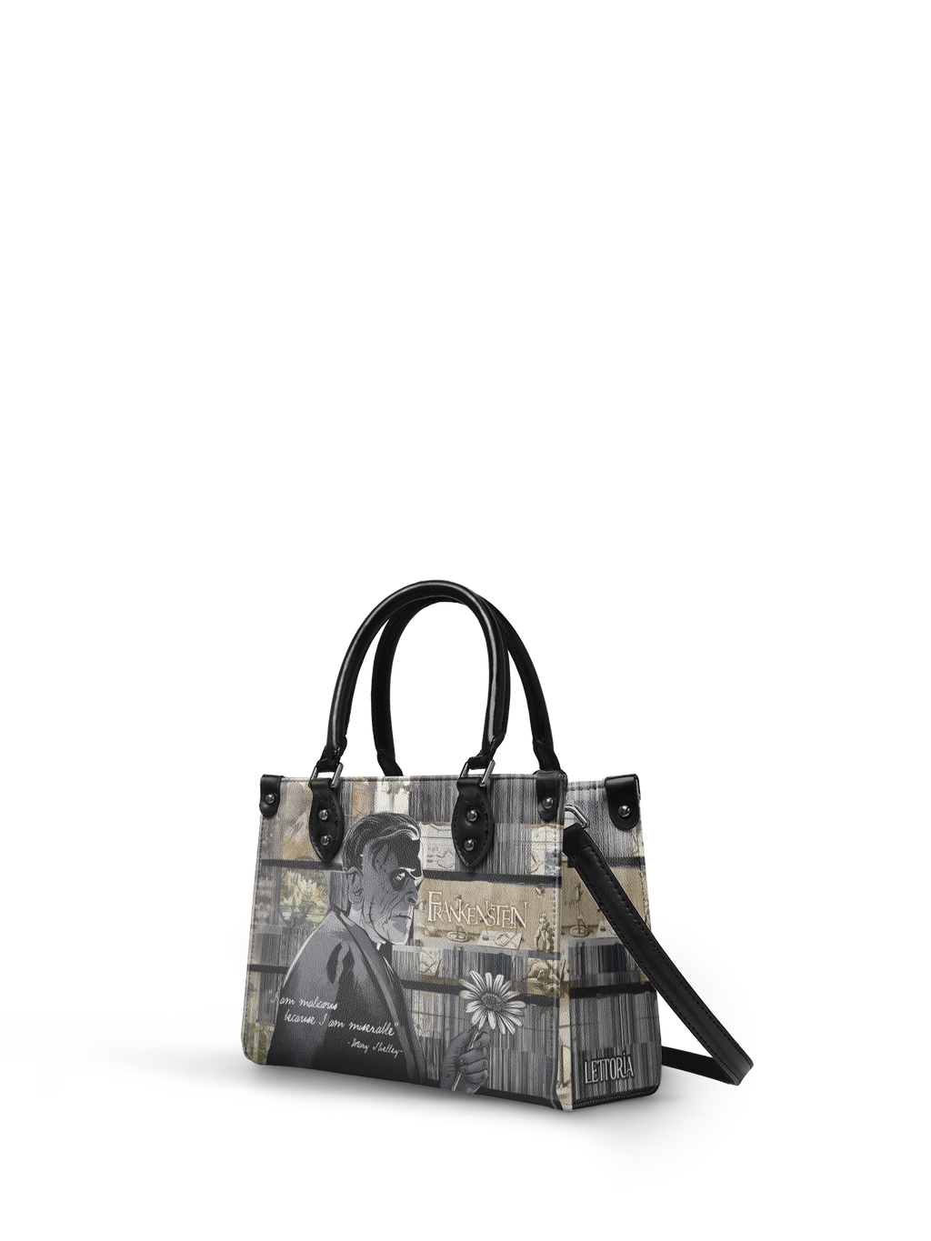 "Frankenstein" Ashes of Hope - Black Interior - Small Leather Handbag
