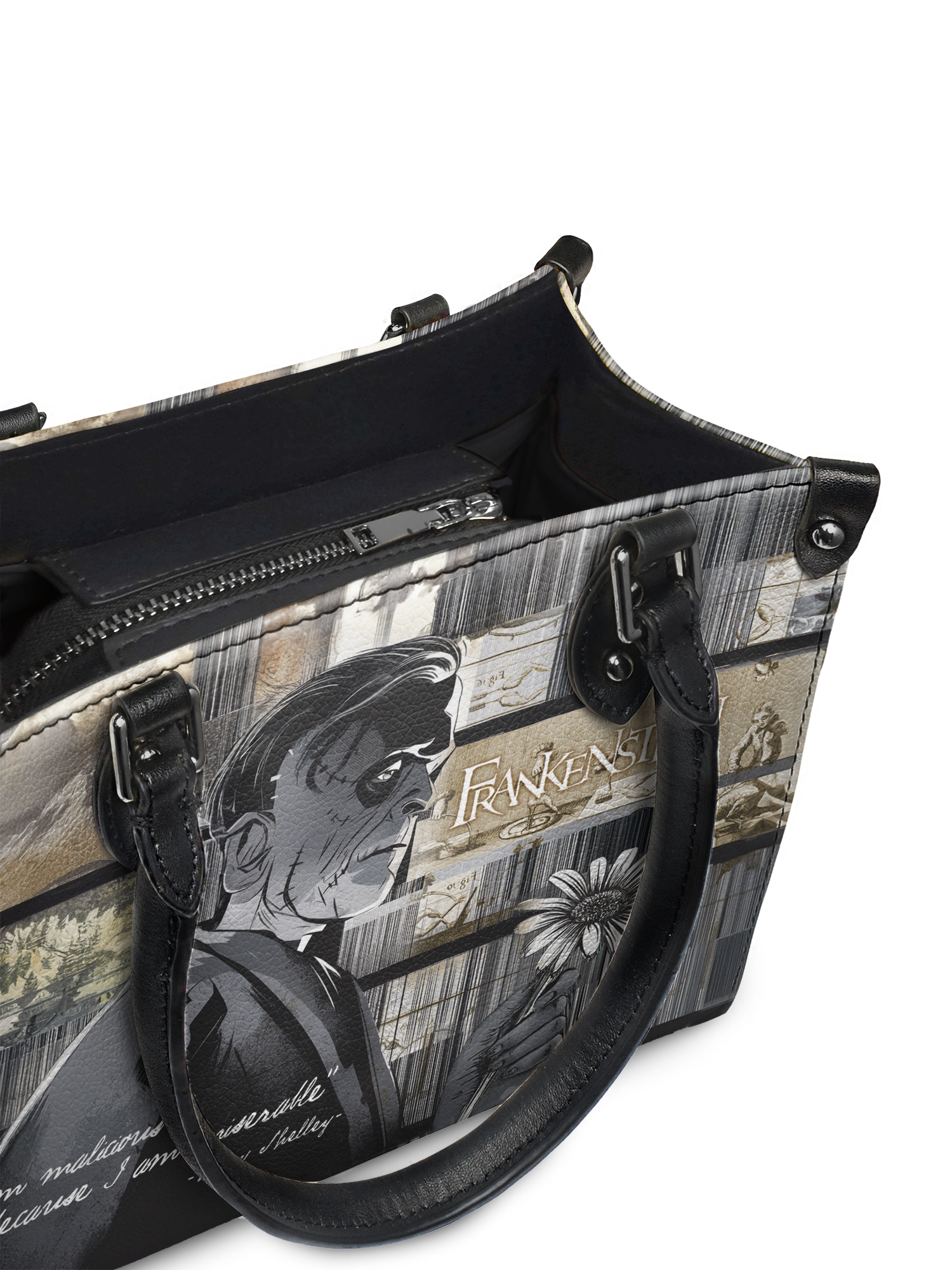 "Frankenstein" Ashes of Hope - Black Interior - Small Leather Handbag