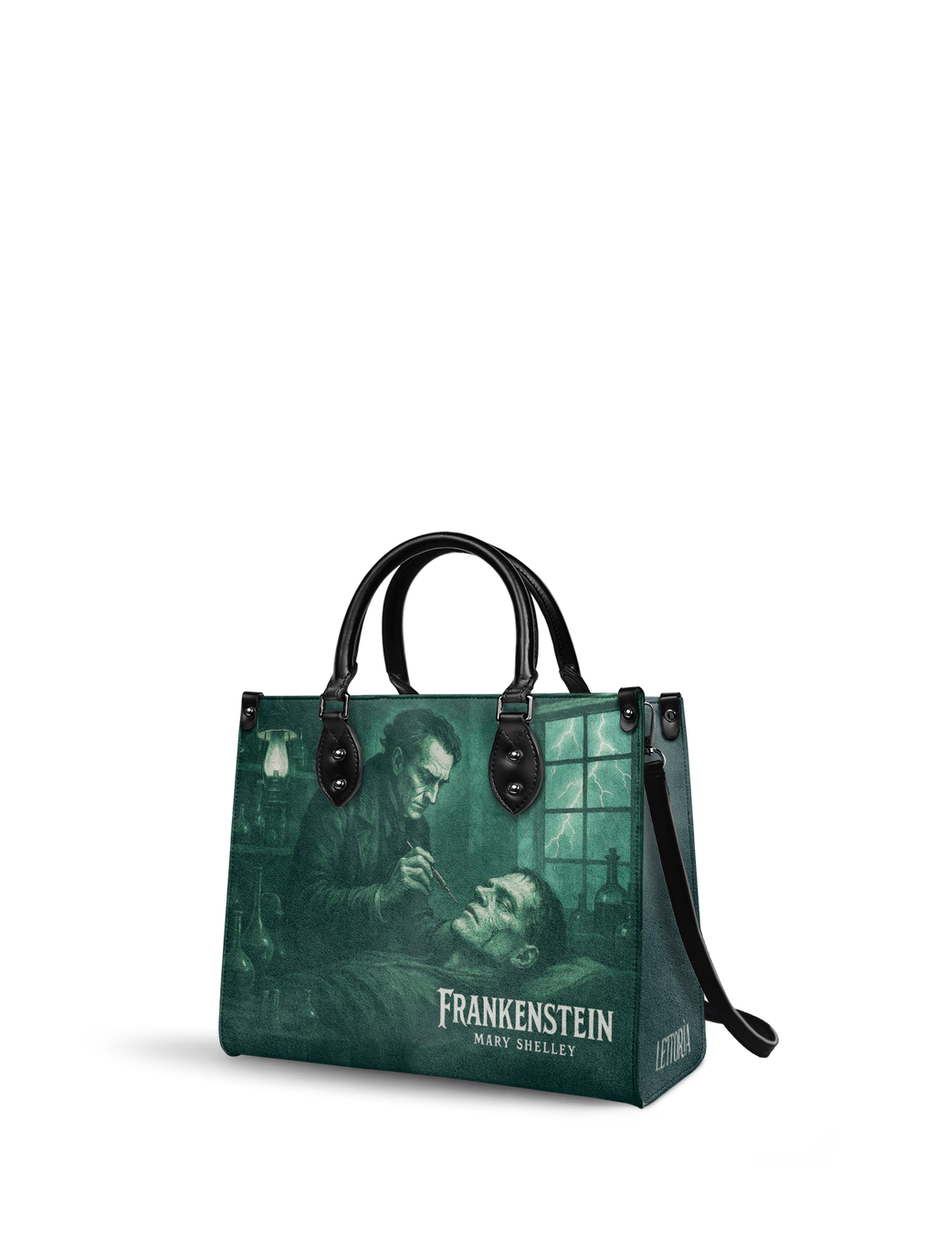 "Frankenstein" Mortuary Moss - Black Interior - Leather Handbag