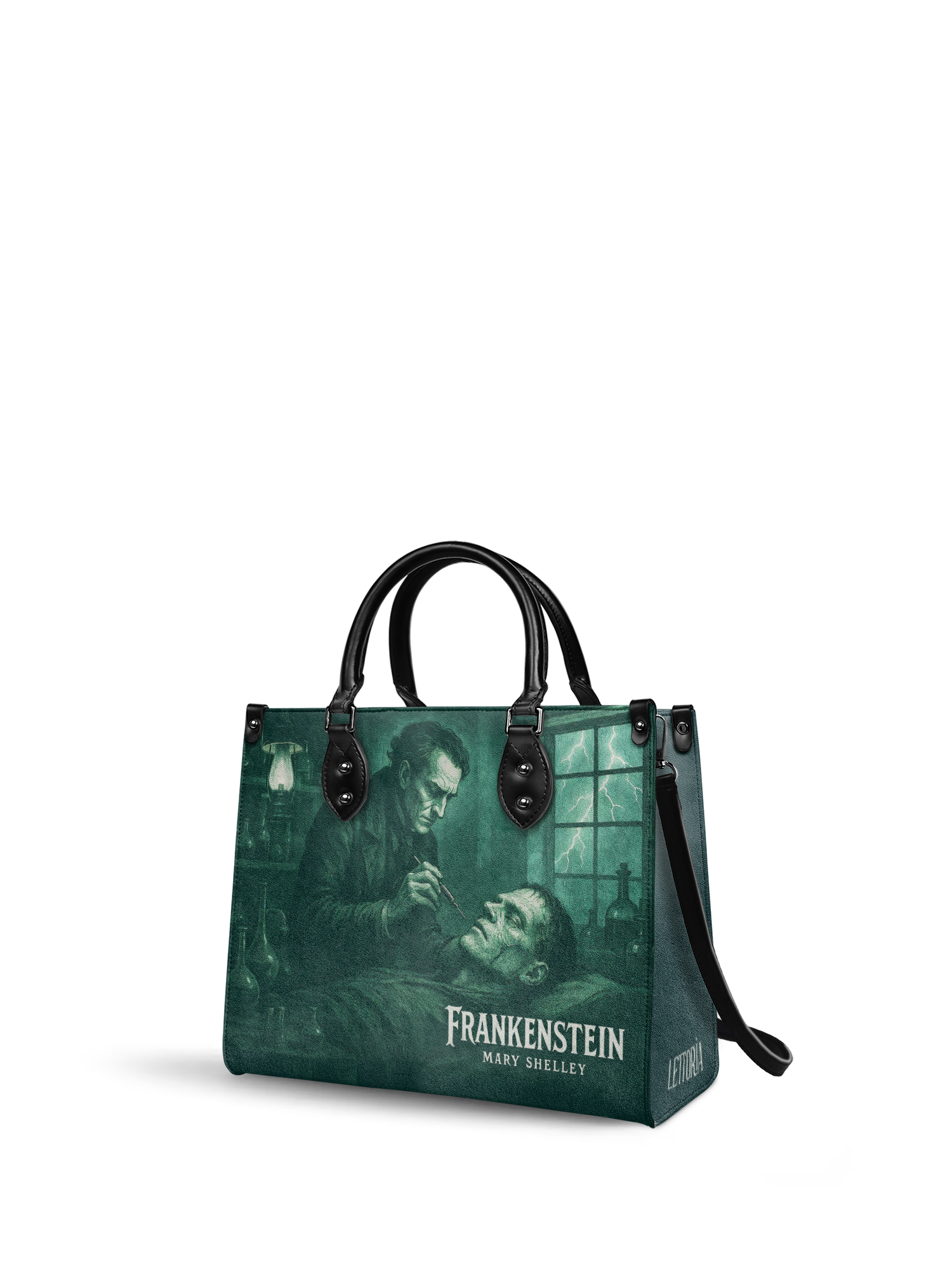 "Frankenstein" Mortuary Moss - Black Interior - Leather Handbag