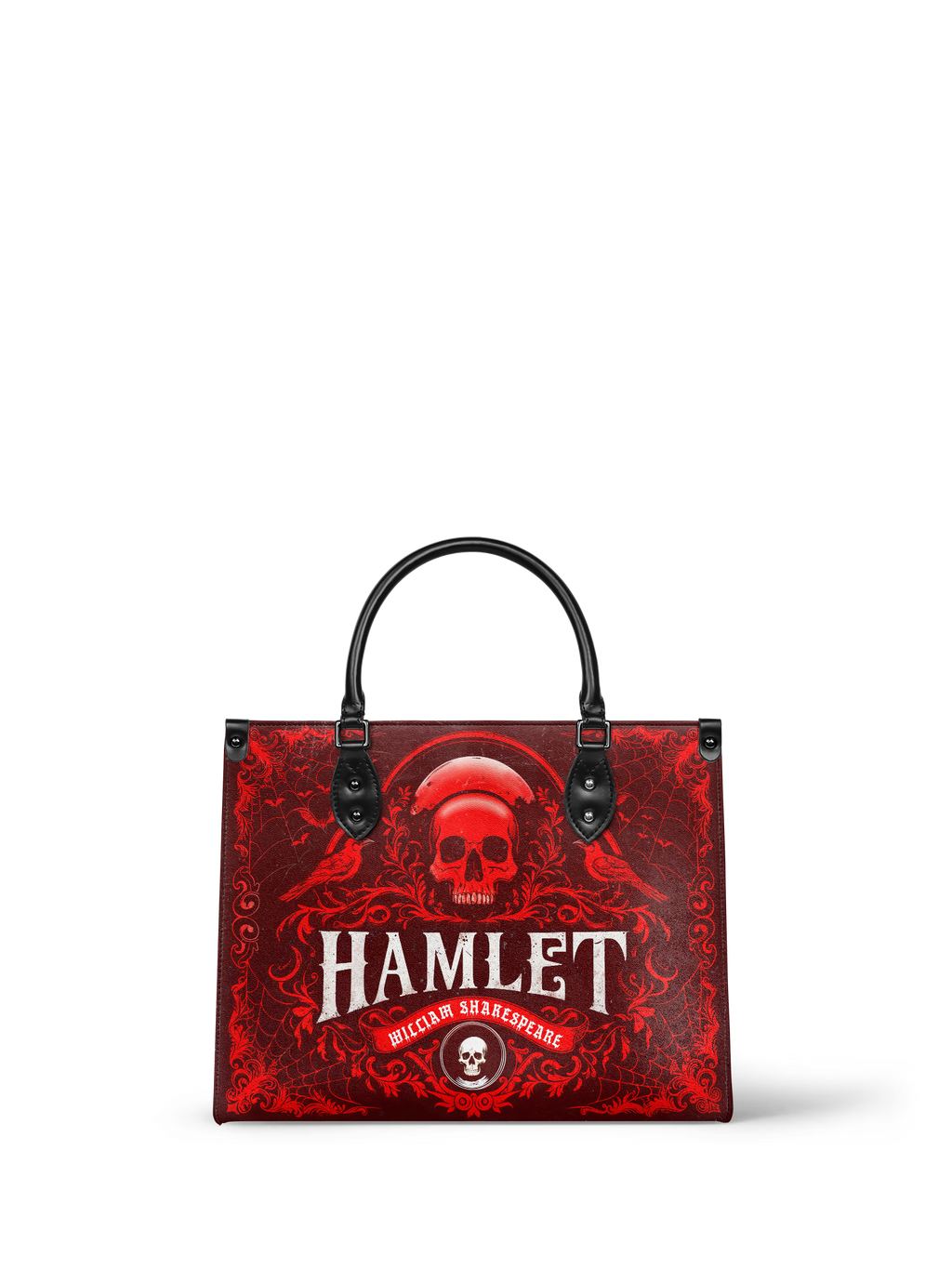 "Hamlet" The Red Room - Black Interior - Leather Handbag