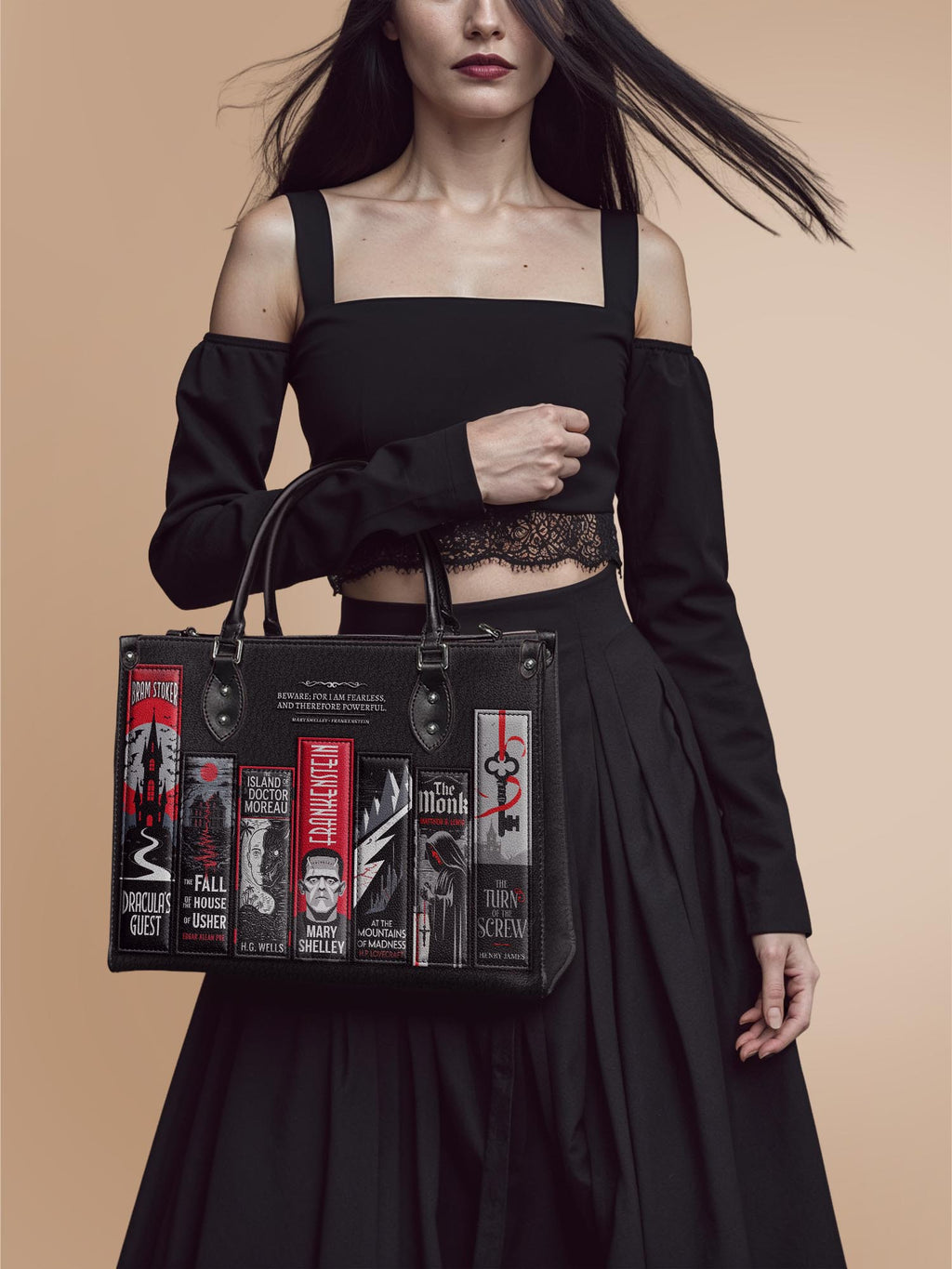 "The Fearless Collection" - Black Interior - Leather Handbag