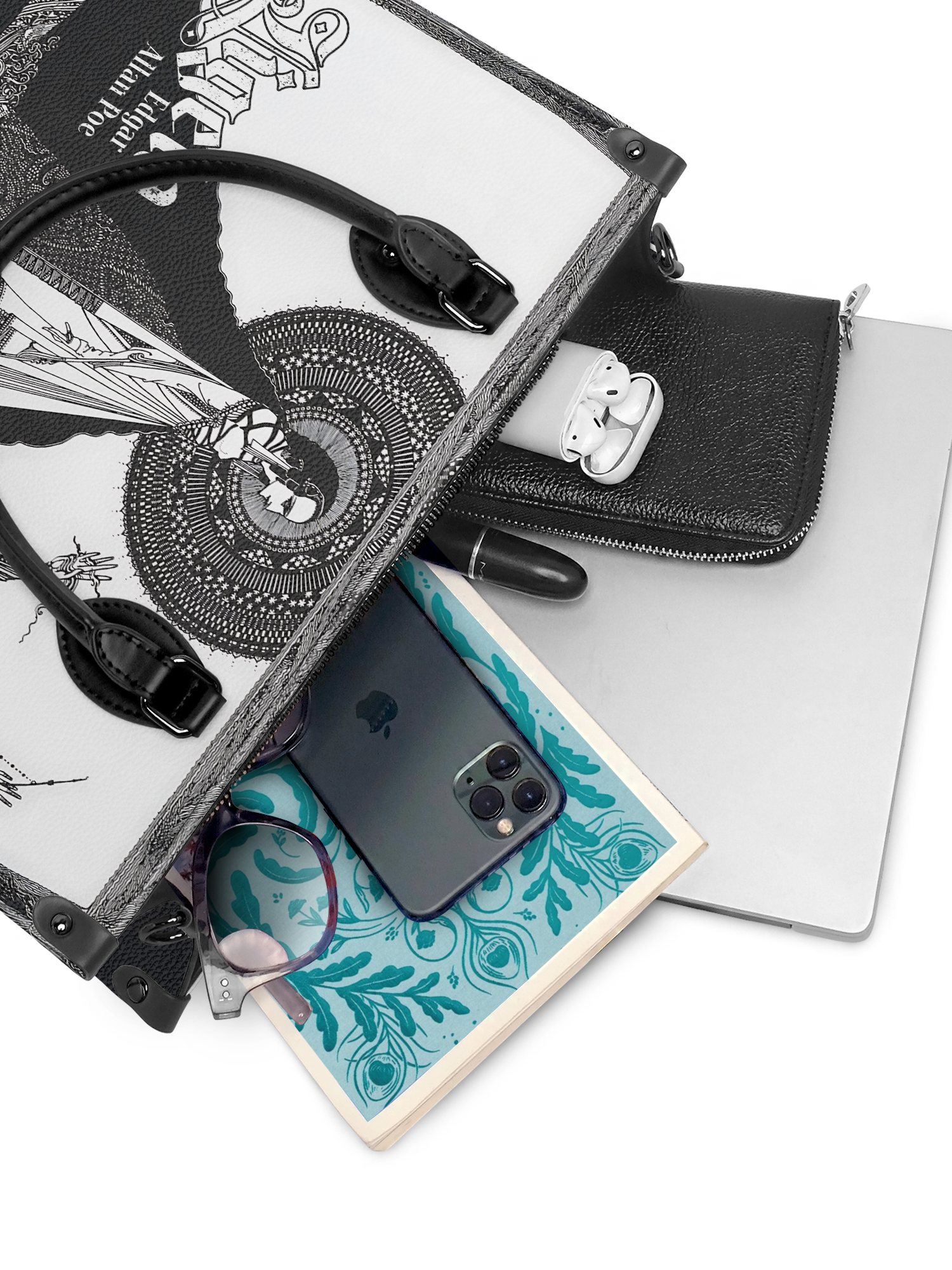 "Ligeia" - Black Interior - Leather Handbag