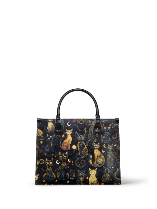 "Lunacat" - Black Interior - Leather Handbag