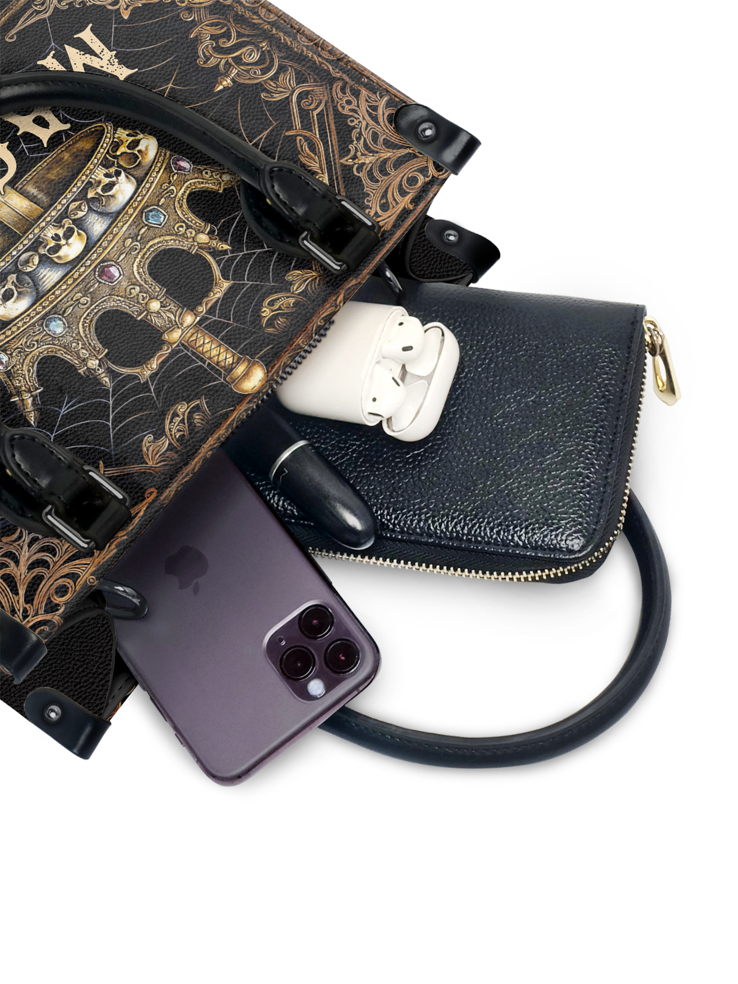 "Macbeth" - Black Interior - Small Leather Handbag