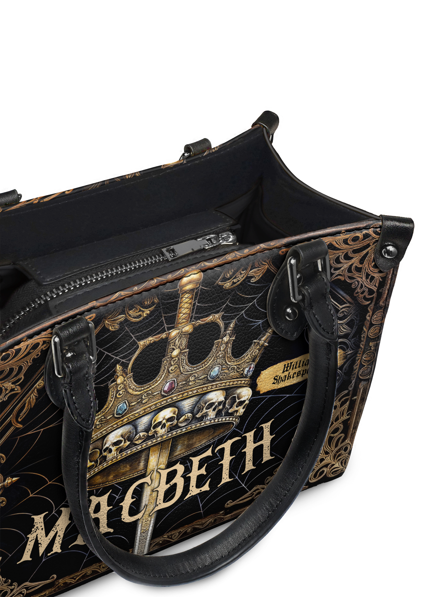 "Macbeth" - Black Interior - Small Leather Handbag