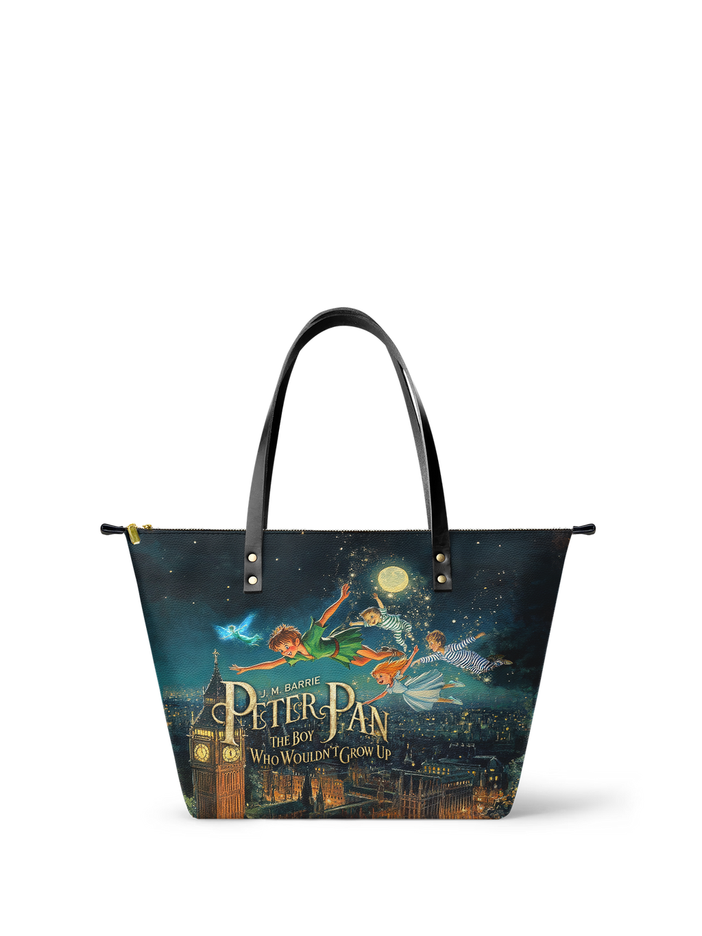"Neverland Sky" Leather Tote Bag