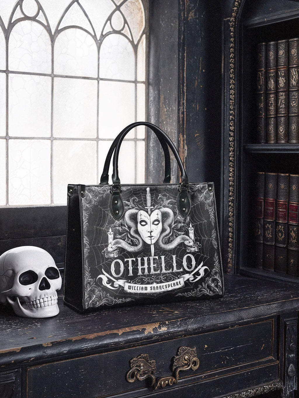"Othello" - Black Interior - Leather Handbag