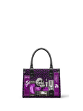 "The Codex of Gothic Tales" Violet Echo - Black Interior - Small Leather Handbag