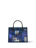 "Poe's Library" Midnight Ink - Black Interior - Leather Handbag