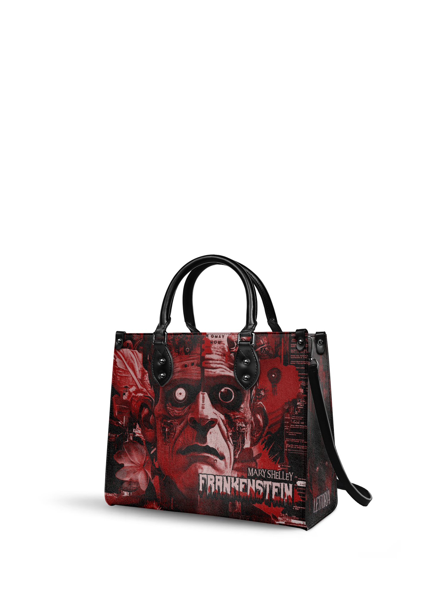 "Frankenstein" Heart Surge - Black Interior - Leather Handbag