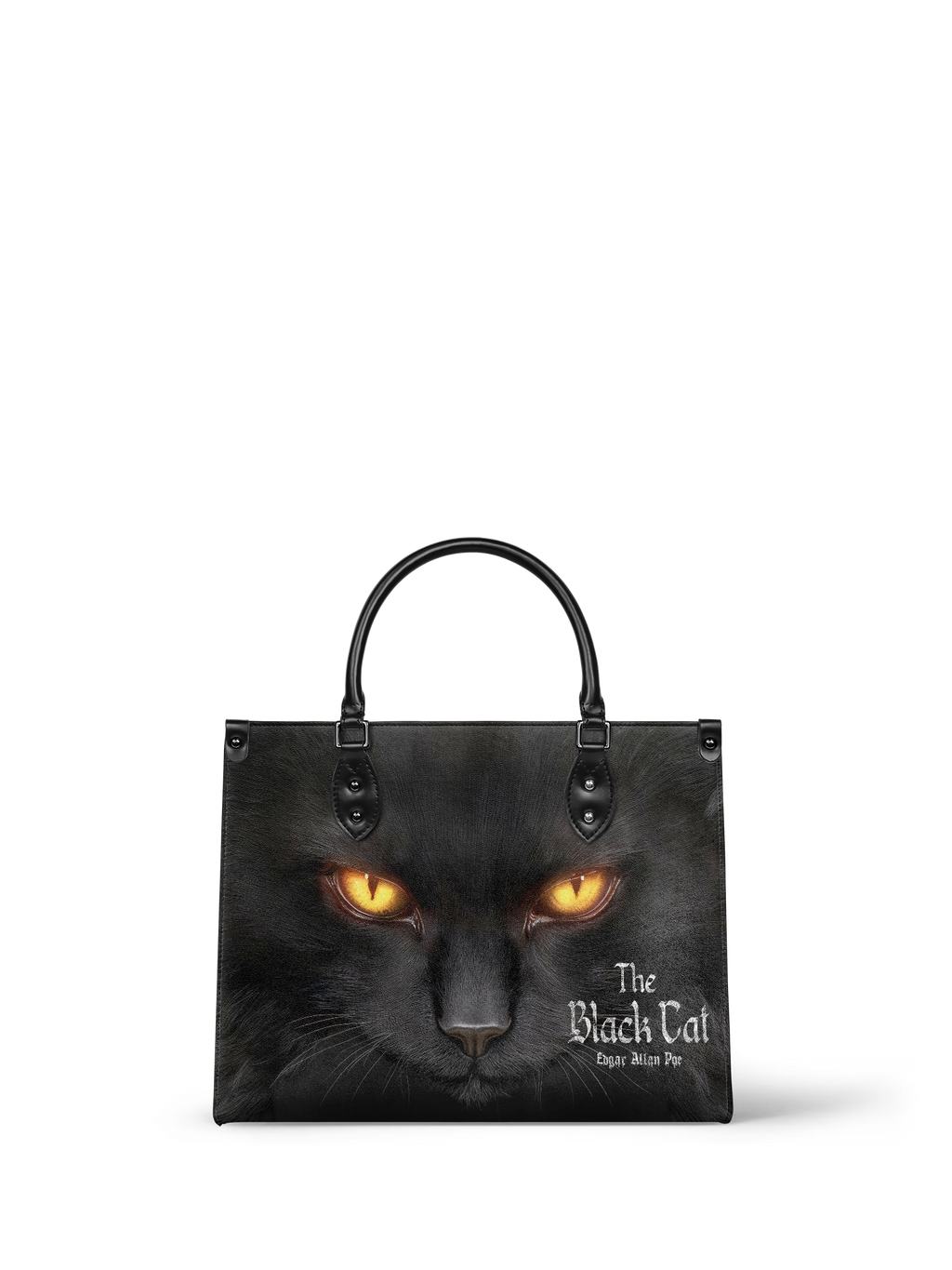 "The Black Cat" - Black Interior - Leather Handbag
