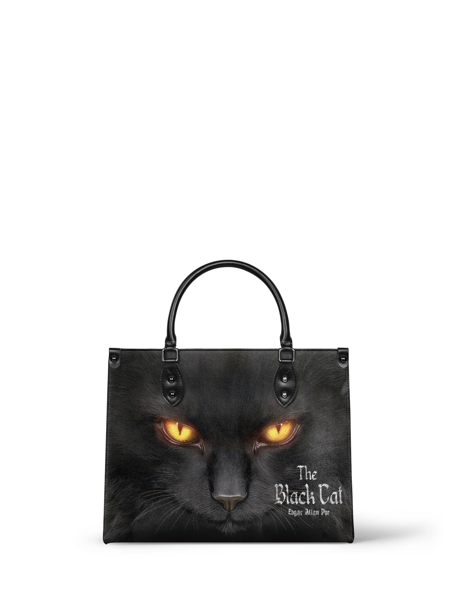 "The Black Cat" - Black Interior - Leather Handbag