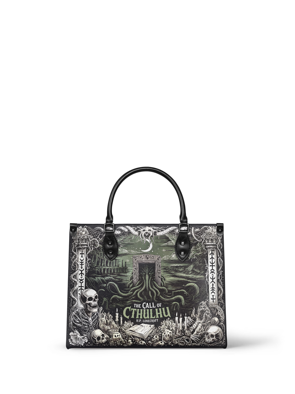"The Call Of Cthulhu" - Black Interior - Leather Handbag