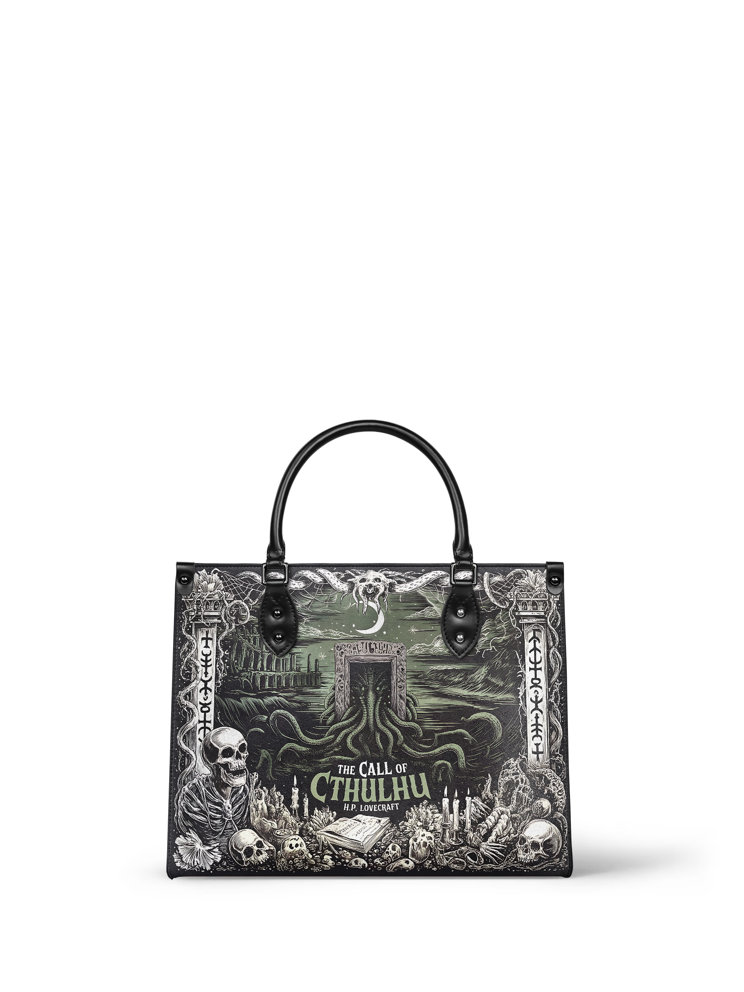 "The Call Of Cthulhu" - Black Interior - Leather Handbag