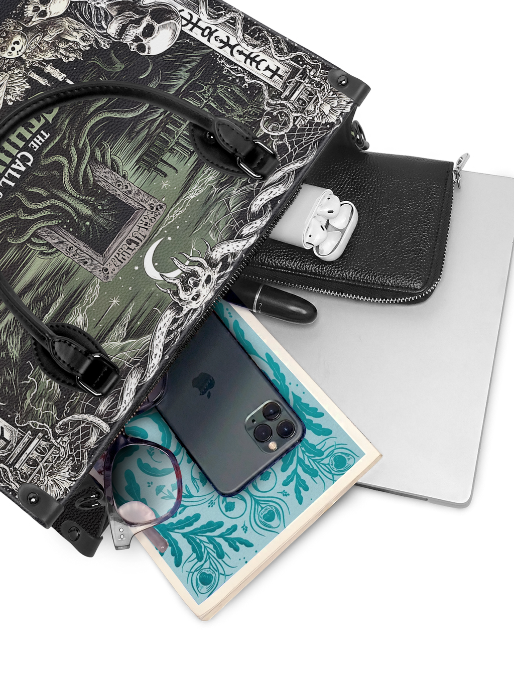 "The Call Of Cthulhu" - Black Interior - Leather Handbag