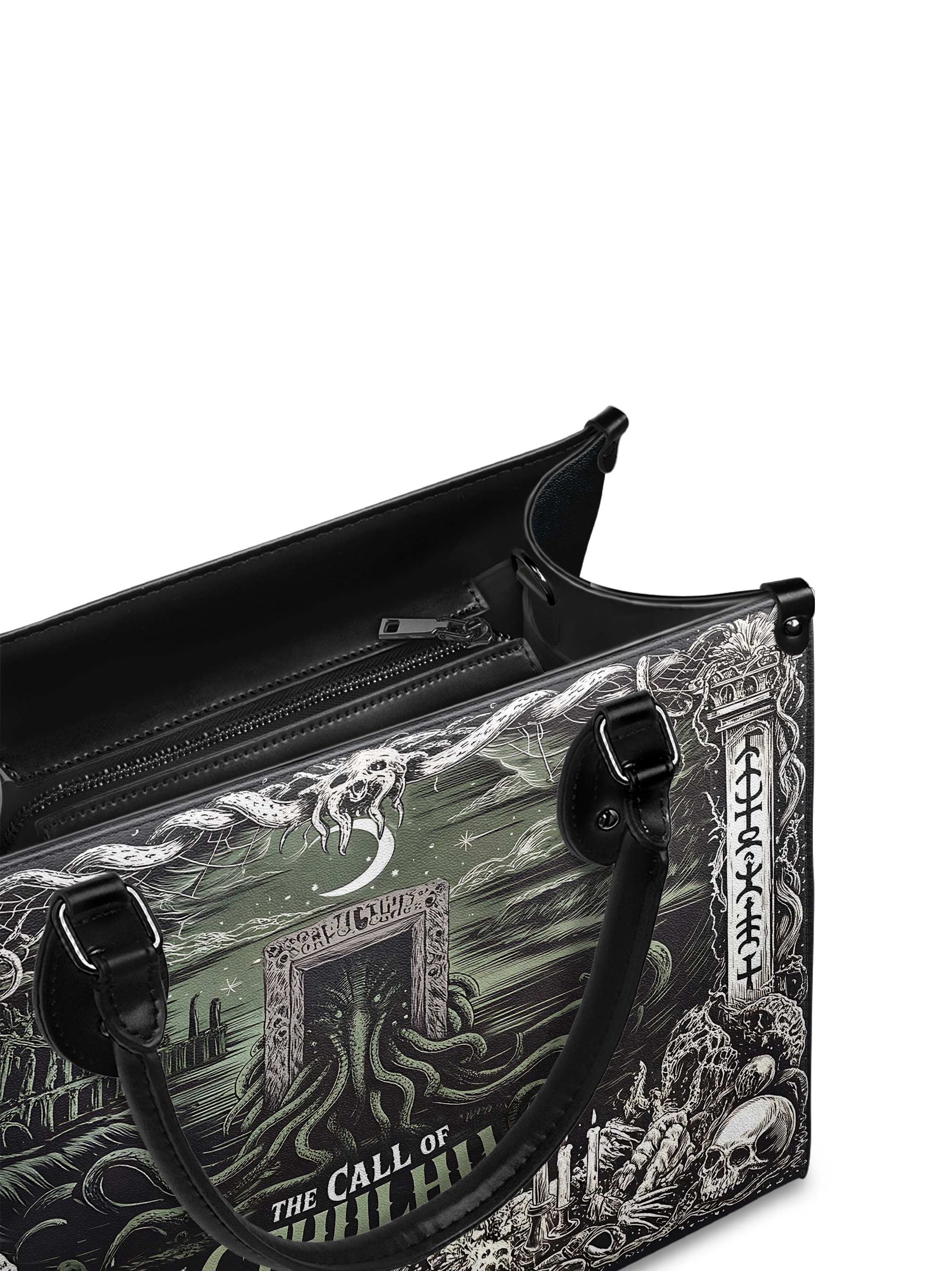 "The Call Of Cthulhu" - Black Interior - Leather Handbag