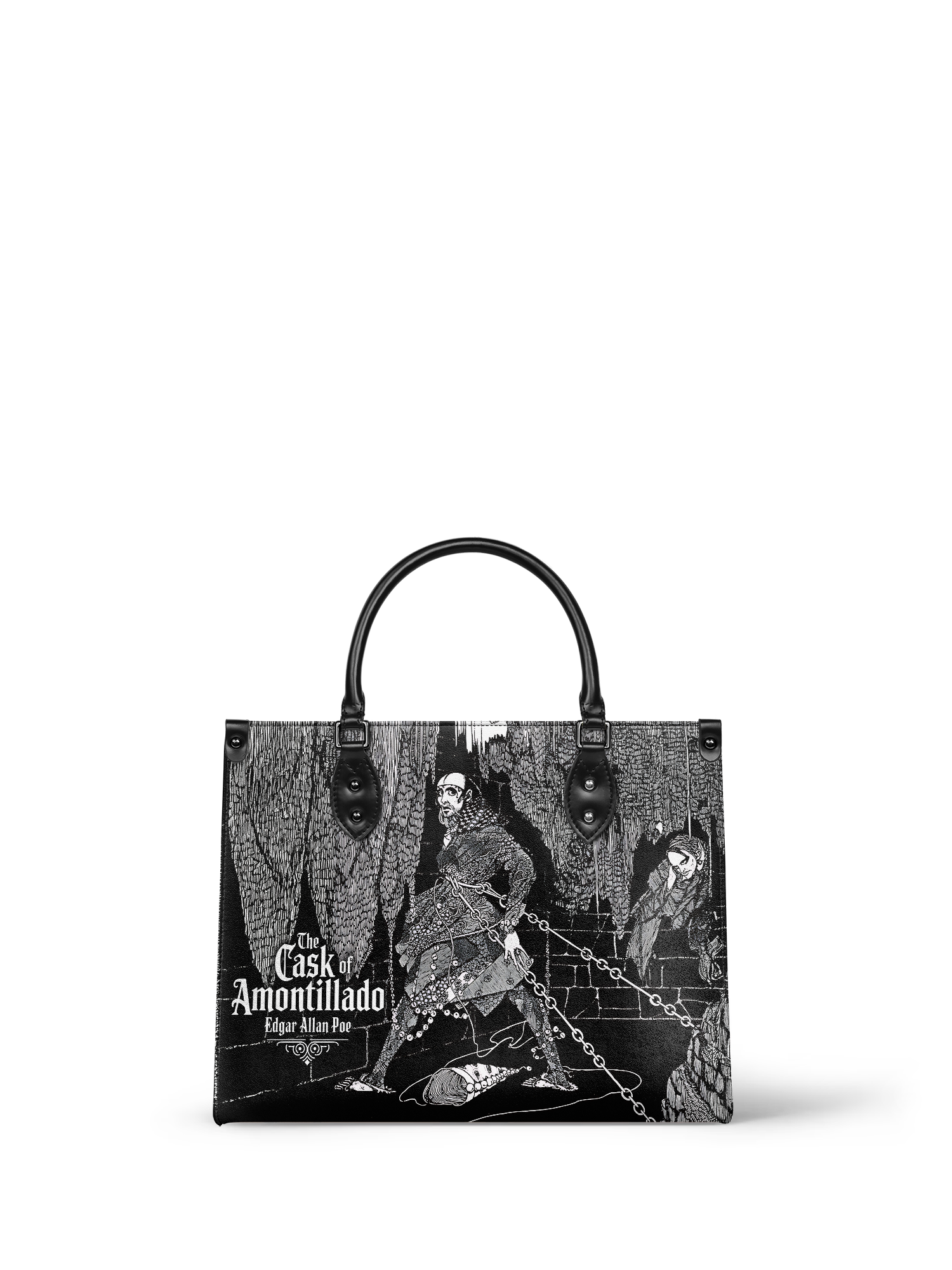 "The Cask Of Amontillado" - Black Interior - Leather Handbag