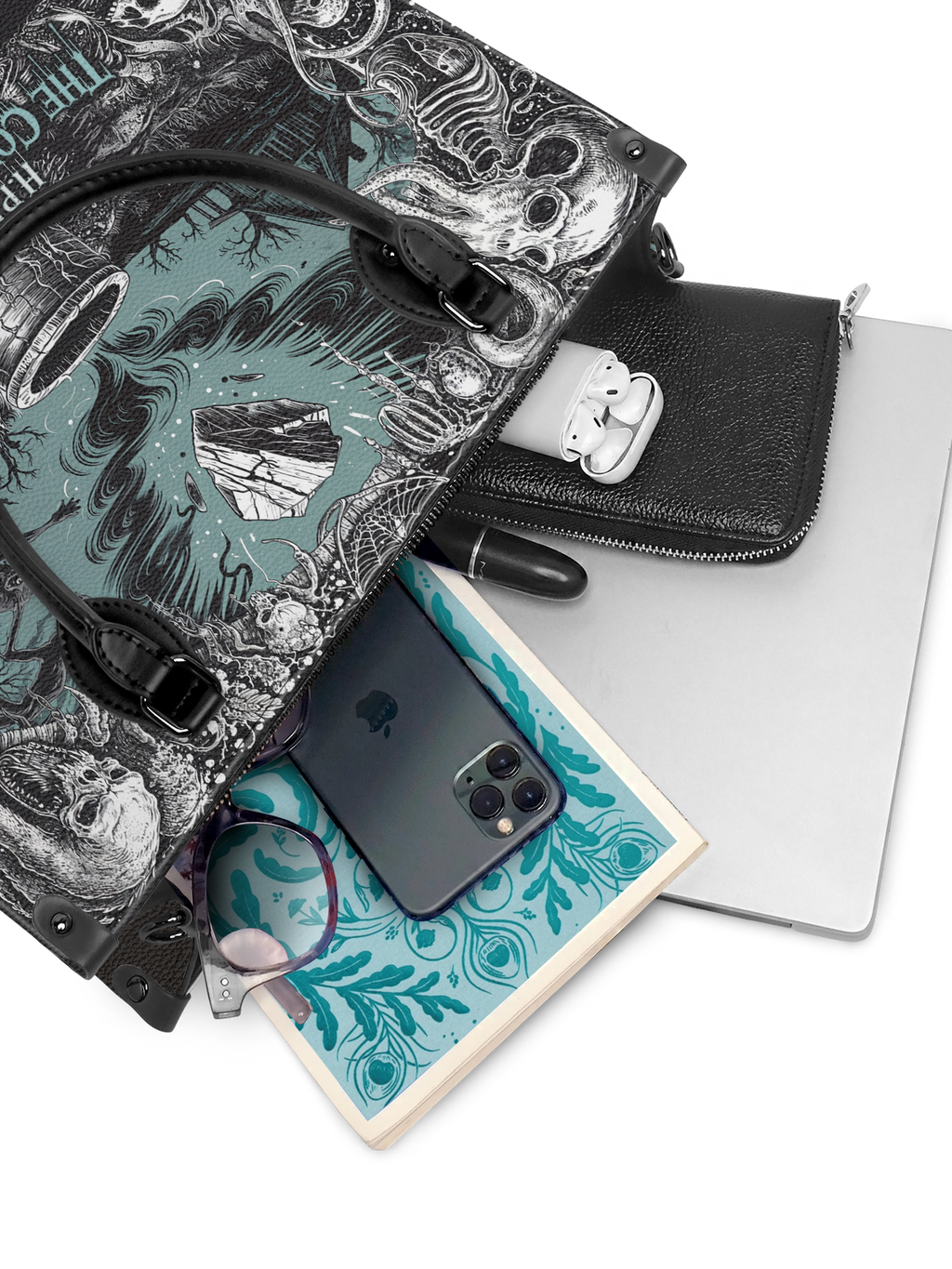 "The Colour Out Of Space" - Black Interior - Leather Handbag