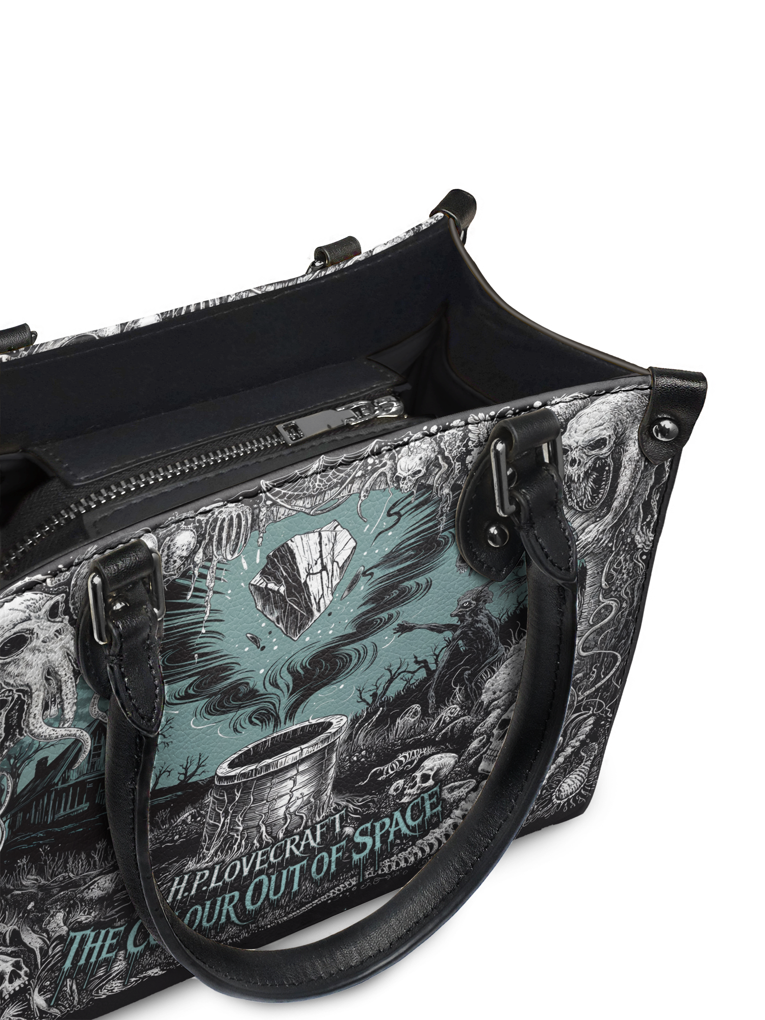 "The Colour Out Of Space" - Black Interior - Small Leather Handbag