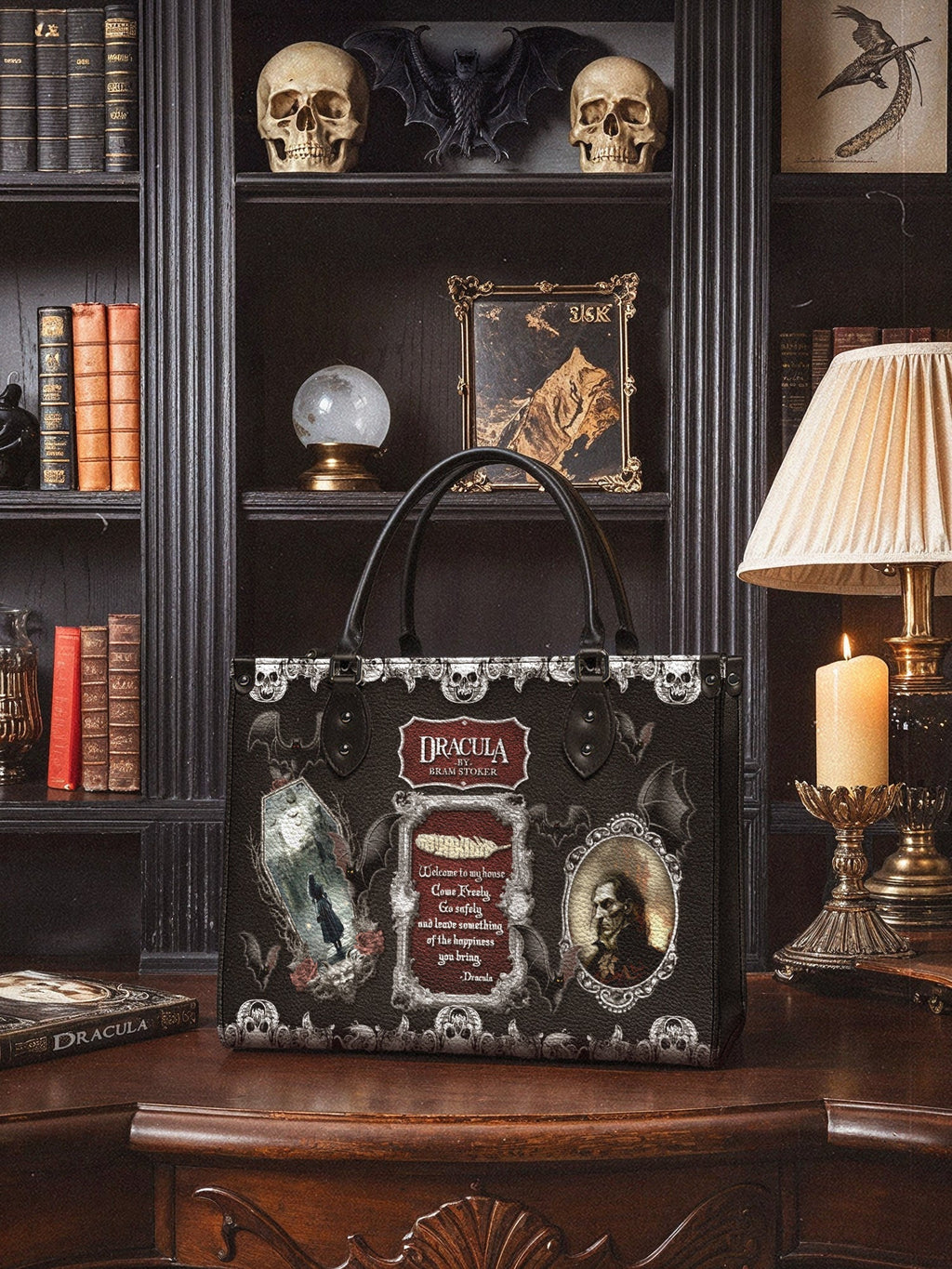 "The Dracula" - Black Interior - Leather Handbag