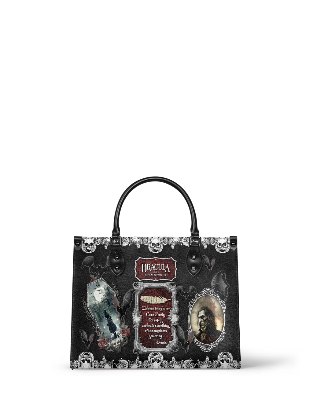 "The Dracula" - Black Interior - Leather Handbag
